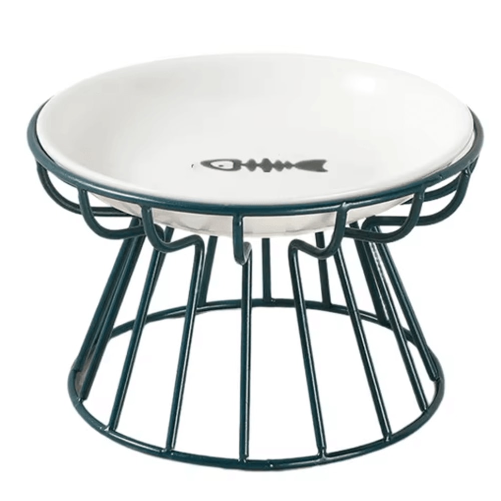 Ceramic Cat Food Bowl Wide Shallow Non Slip Pet Feeding Dish For Kittens And Puppies 3