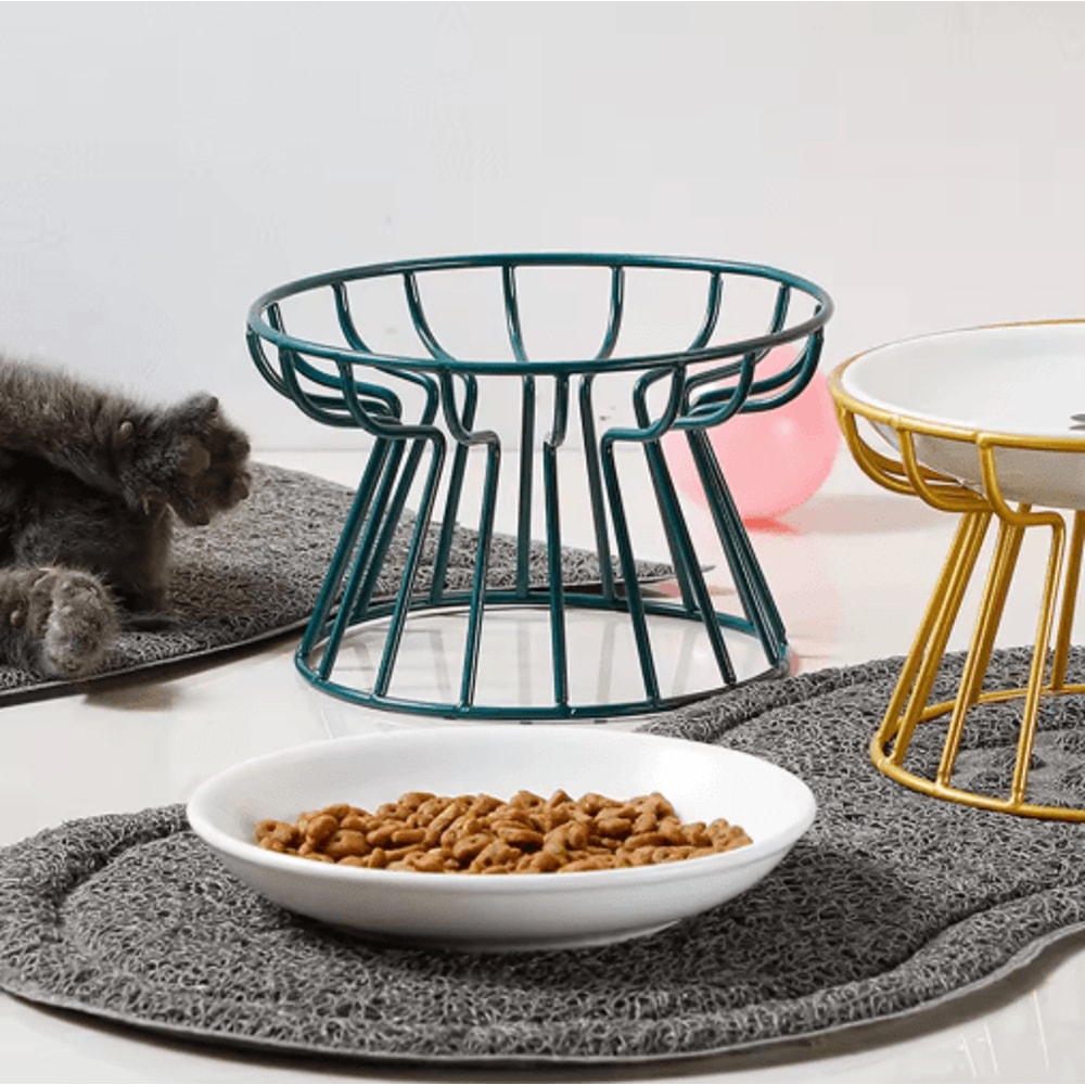 Ceramic Cat Food Bowl Wide Shallow Non Slip Pet Feeding Dish For Kittens And Puppies 7