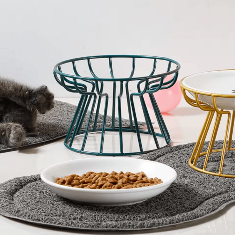 Ceramic Cat Food Bowl Wide Shallow Non Slip Pet Feeding Dish For Kittens And Puppies 7