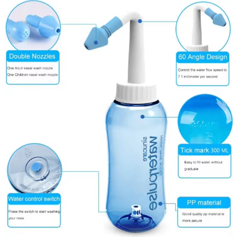 Nasal Wash Bottle 300ml To 500ml Nasal Irrigator For Allergy And Sinus Relief 10