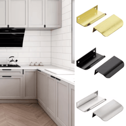 invisible flat cabinet handles metal cabinet door pulls and dresser knobs 1 5 15 pcs