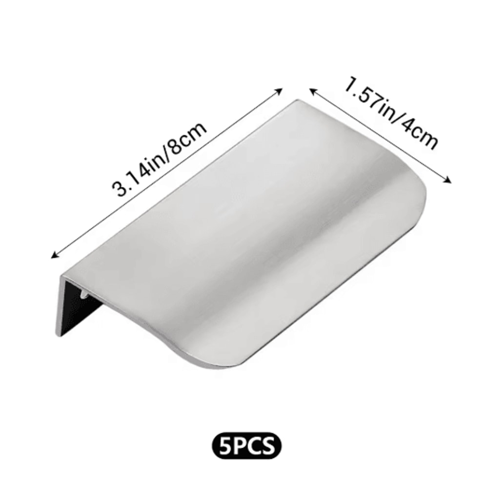 Invisible Flat Cabinet Handles Metal Cabinet Door Pulls And Dresser Knobs 1 5 15 PCS 4