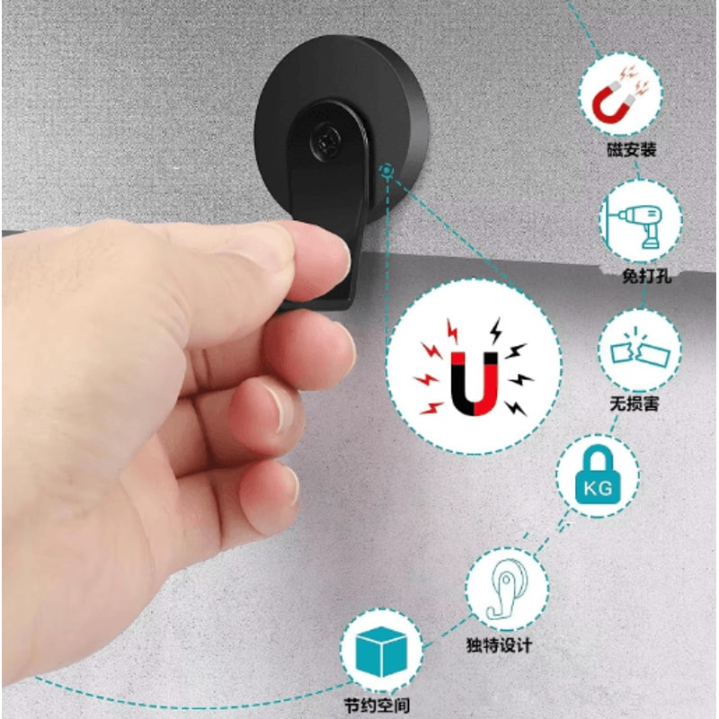 Heavy Duty Magnetic Towel Hook Strong Metal Hooks For Bathroom Kitchen And Fridge 1 2 4 PCS 11