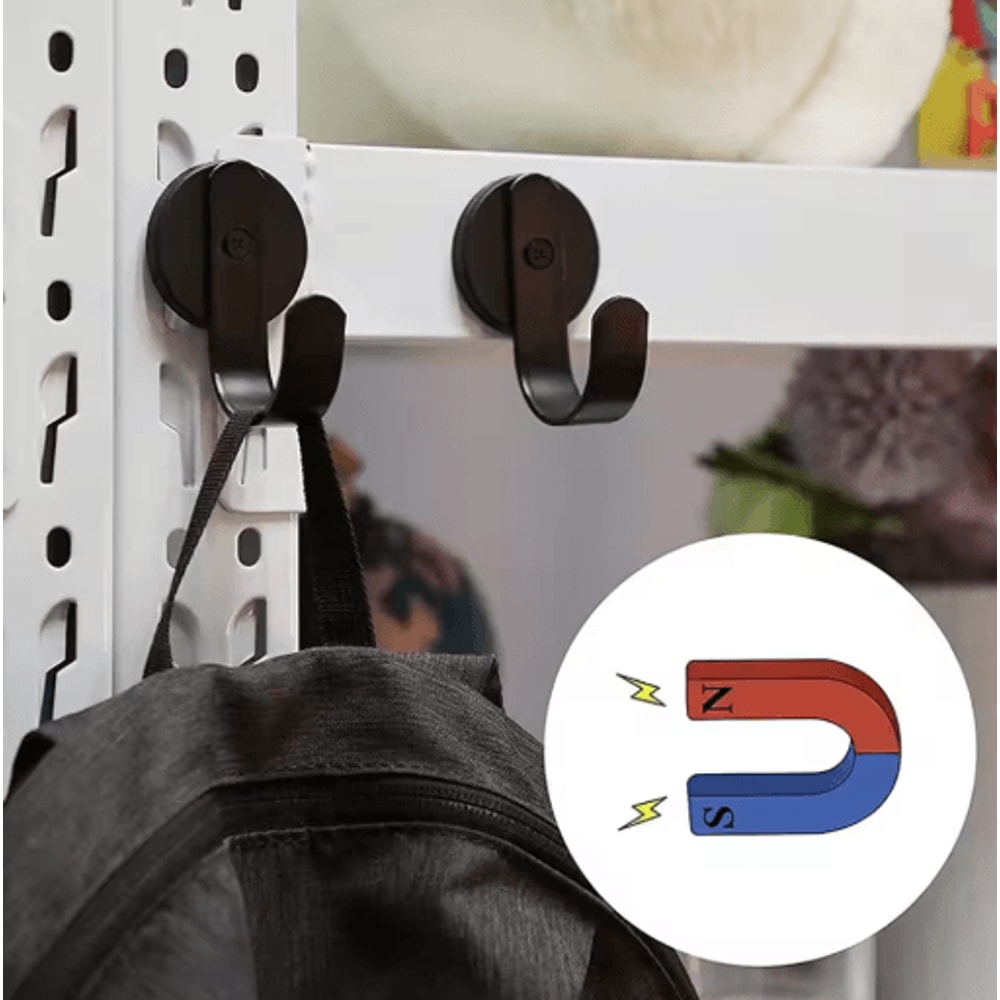 Heavy Duty Magnetic Towel Hook Strong Metal Hooks For Bathroom Kitchen And Fridge 1 2 4 PCS 0