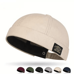 brimless beanie hat classic cotton beaded hip hop hat for men and women