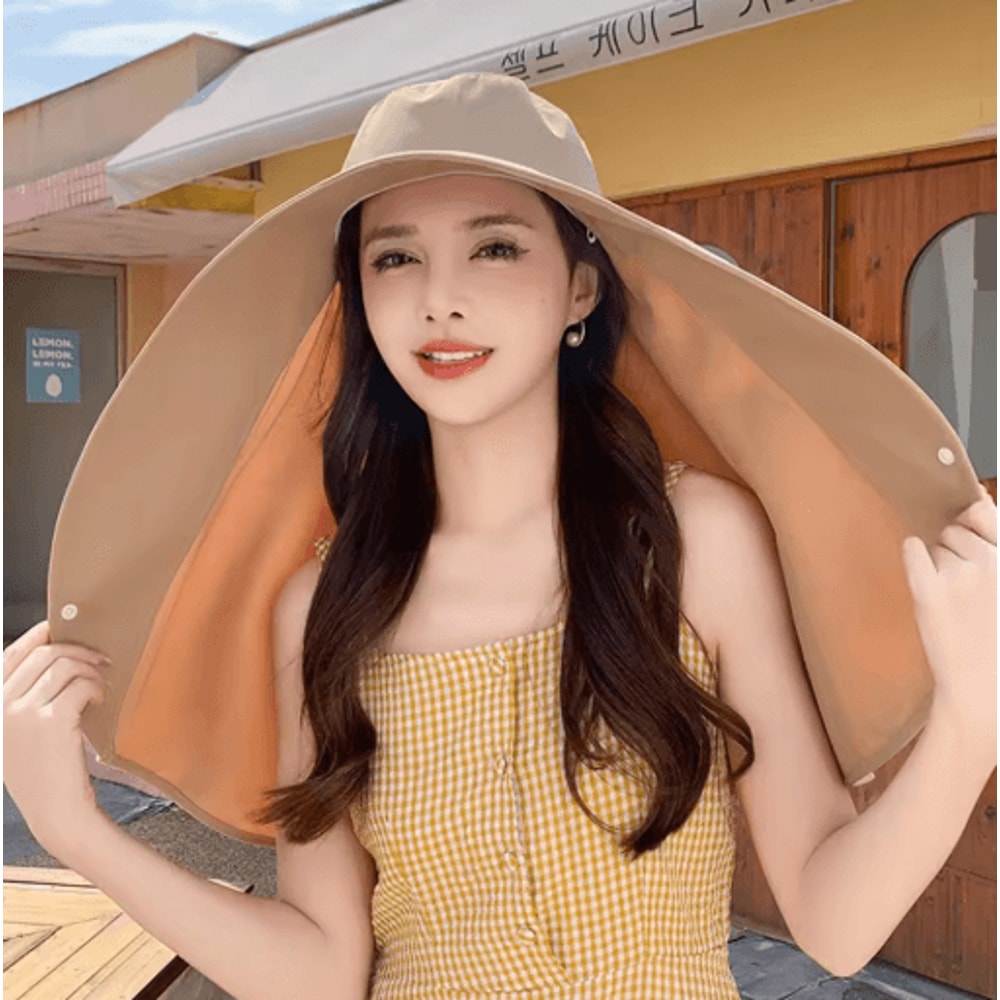 Sun Protection Hat With Neck Cover Breathable Wide Brim Travel And Beach Hat 9