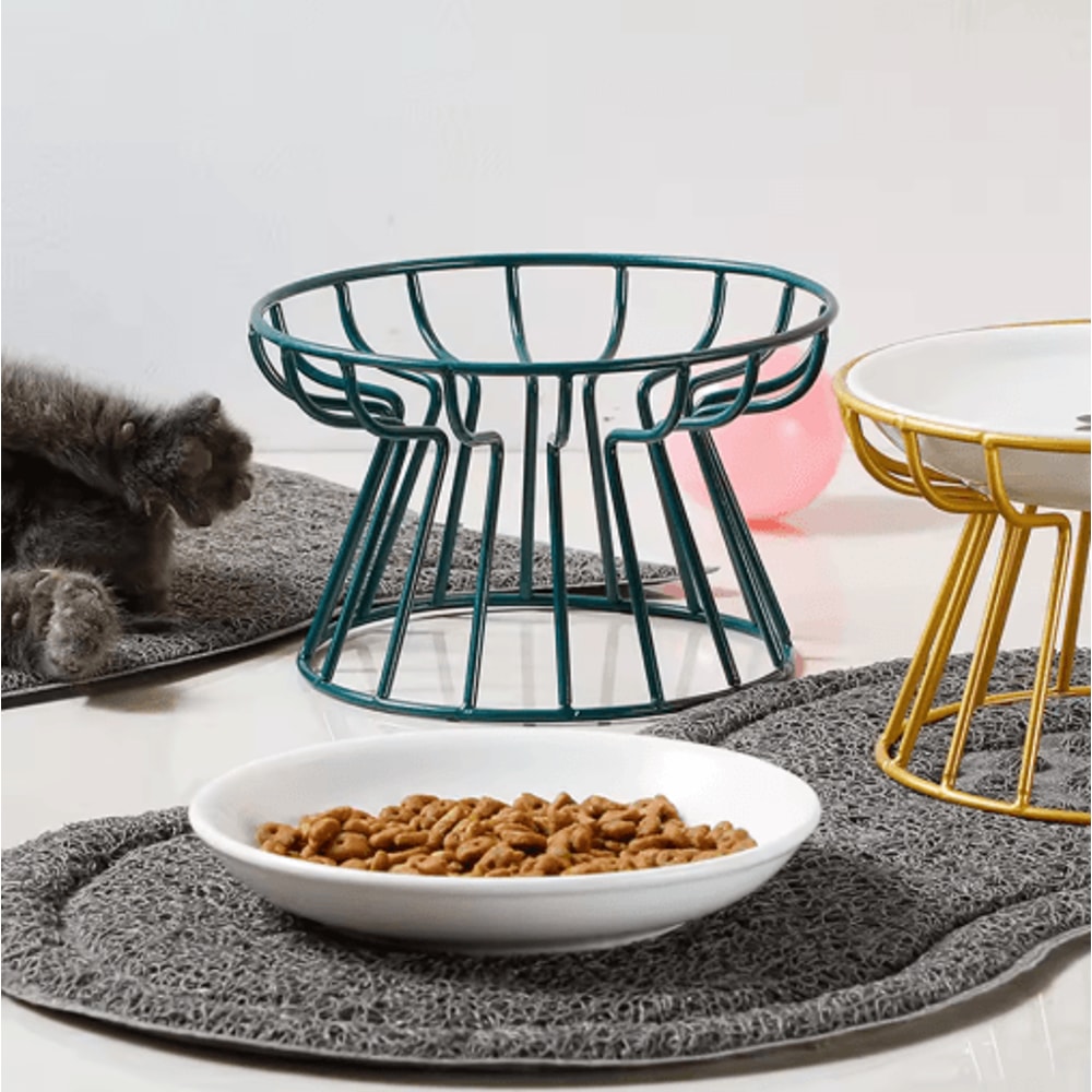 Nordic High Footed Ceramic Pet Bowl Anti Overturning Food And Water Bowl For Cats And Puppies 9