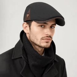 british retro beret hat for men thick warm woolen newsboy cap for winter casual wear