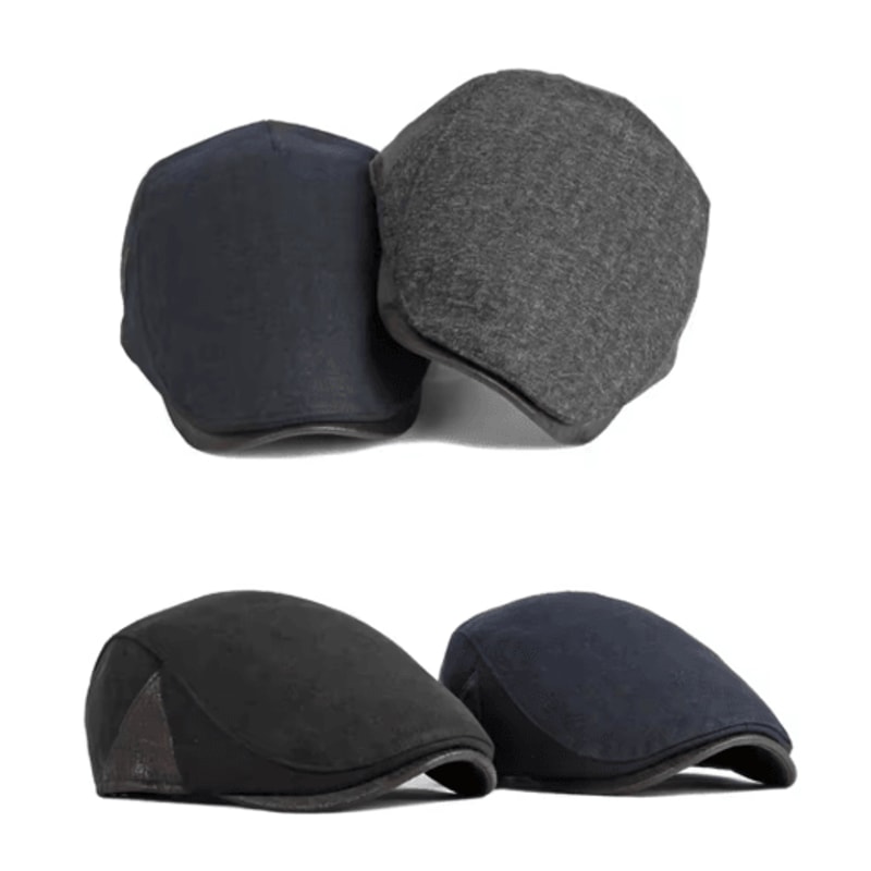 British Retro Beret Hat For Men Thick Warm Woolen Newsboy Cap For Winter Casual Wear 7