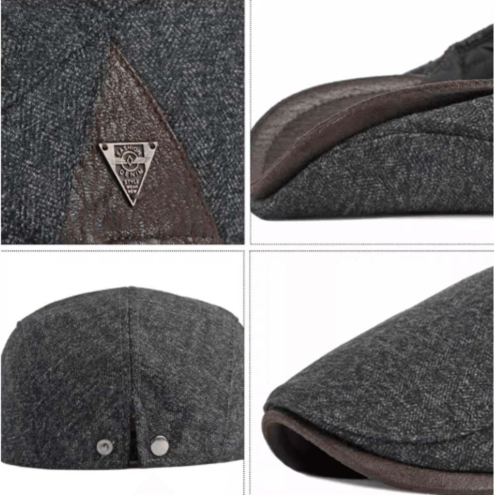 British Retro Beret Hat For Men Thick Warm Woolen Newsboy Cap For Winter Casual Wear 8