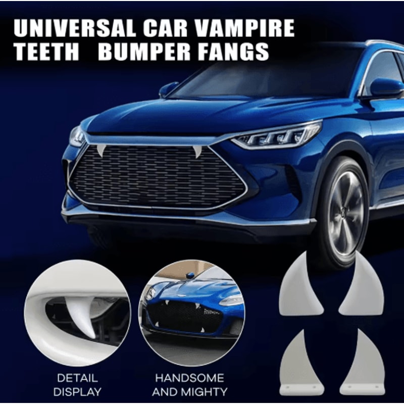 3D Printed Teeth Car Grille Decor Custom Front Grille Styling Accessory For Halloween And Auto Modi 2