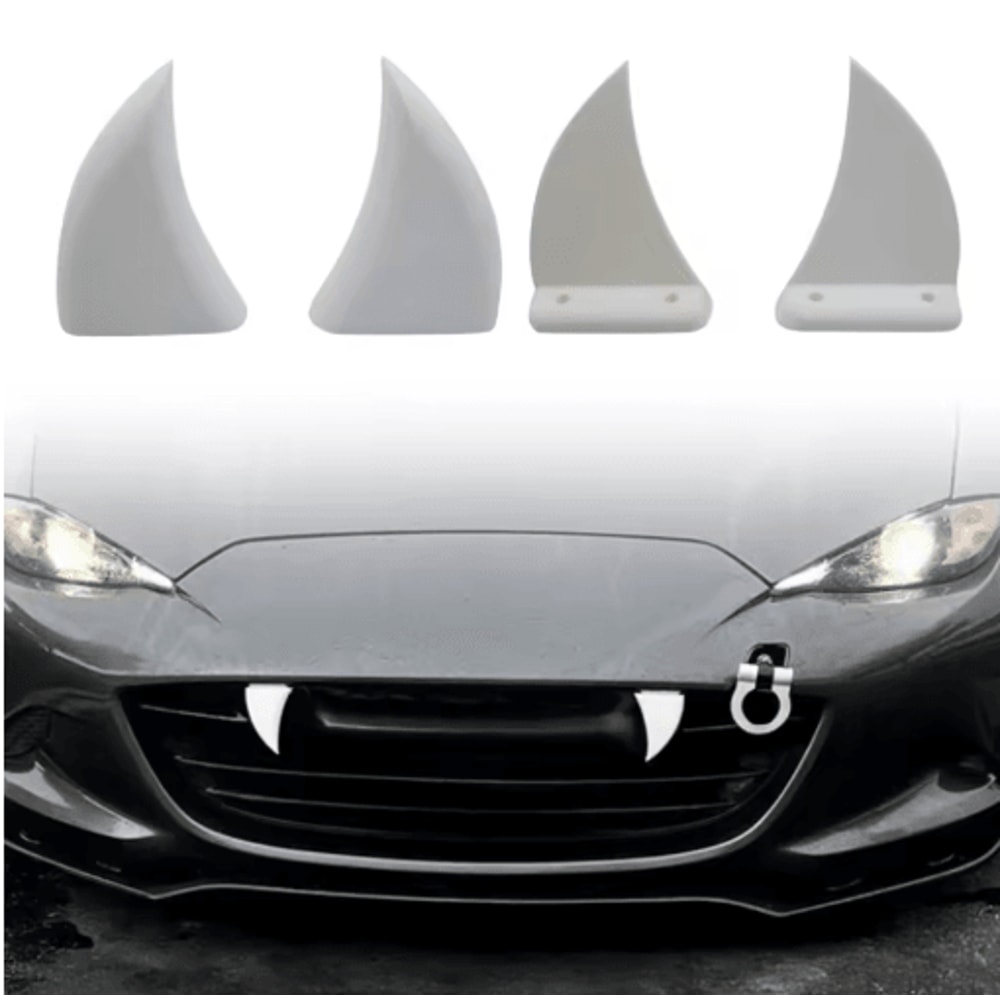 3D Printed Teeth Car Grille Decor Custom Front Grille Styling Accessory For Halloween And Auto Modi 0