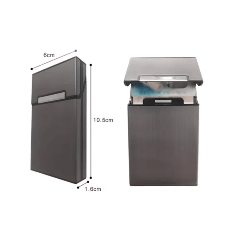 Portable Aluminum Cigarette Case Slim Pocket Smoking Box For Women Ladies 8