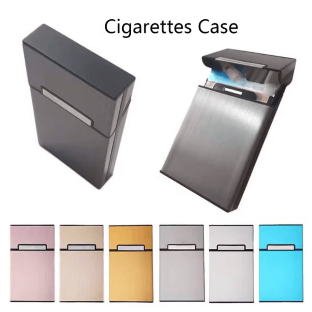 Portable Aluminum Cigarette Case Slim Pocket Smoking Box For Women Ladies 0