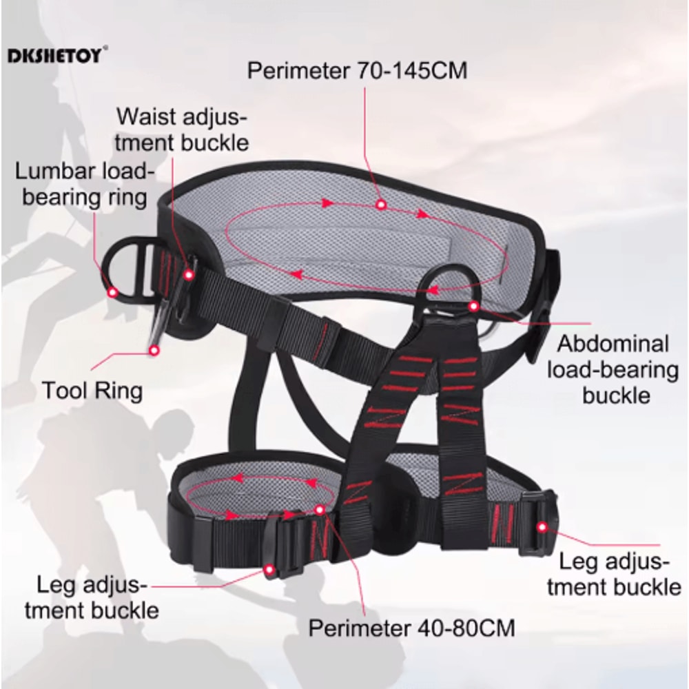 Professional Safety Belt Harness Aerial Work And High Altitude Climbing Harness With Back Lanyard 3