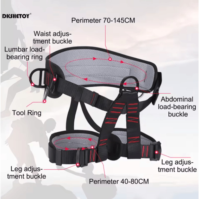 Professional Safety Belt Harness Aerial Work And High Altitude Climbing Harness With Back Lanyard 3