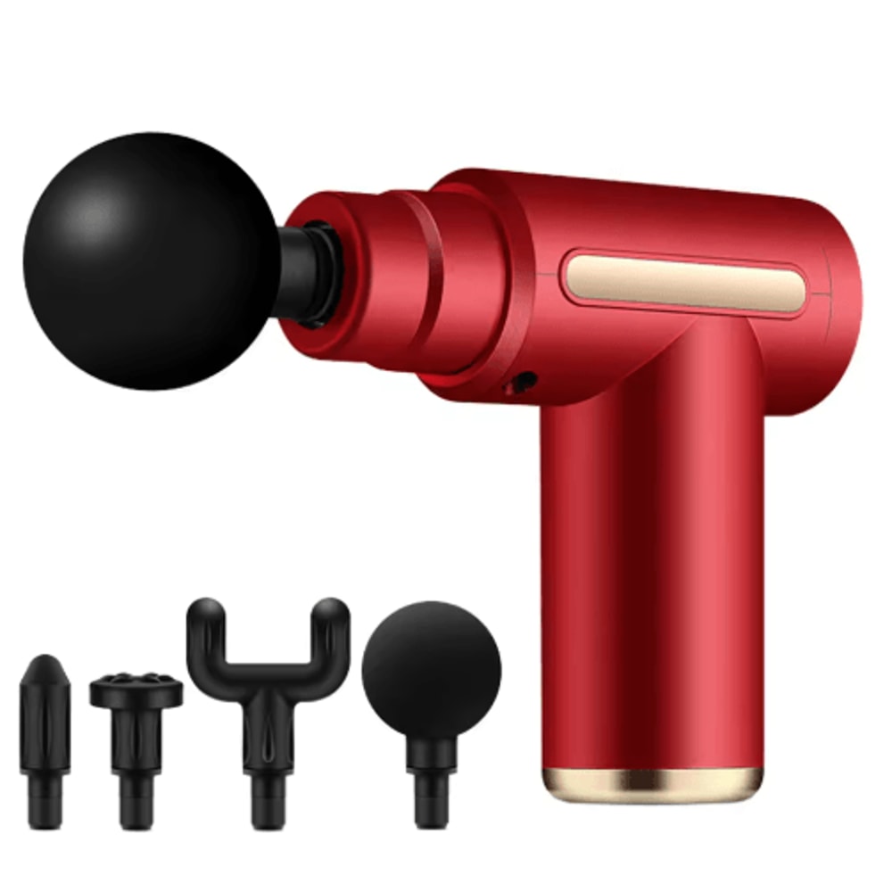 Mini Fascia Massage Gun Powerful Deep Tissue Muscle Massager With 4 Attachments 1