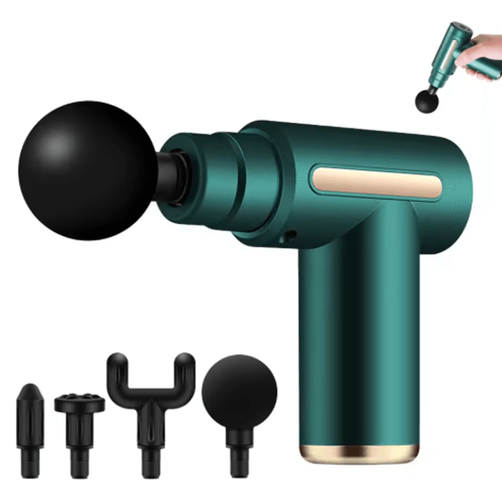 Mini Fascia Massage Gun Powerful Deep Tissue Muscle Massager With 4 Attachments 2