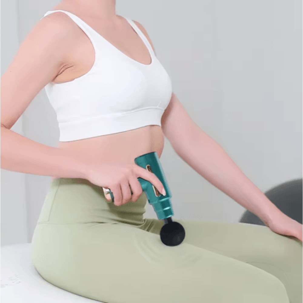 Mini Fascia Massage Gun Powerful Deep Tissue Muscle Massager With 4 Attachments 8