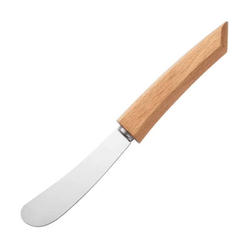 Stainless Steel Butter Knife Wooden Handle Bread And Jam Spreader 2