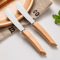 Stainless Steel Butter Knife Wooden Handle Bread And Jam Spreader 6
