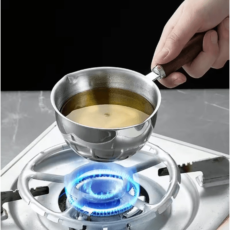 Stainless Steel Milk Pot Mini Hot Oil And Butter Melting Pan 150ml 300m 6