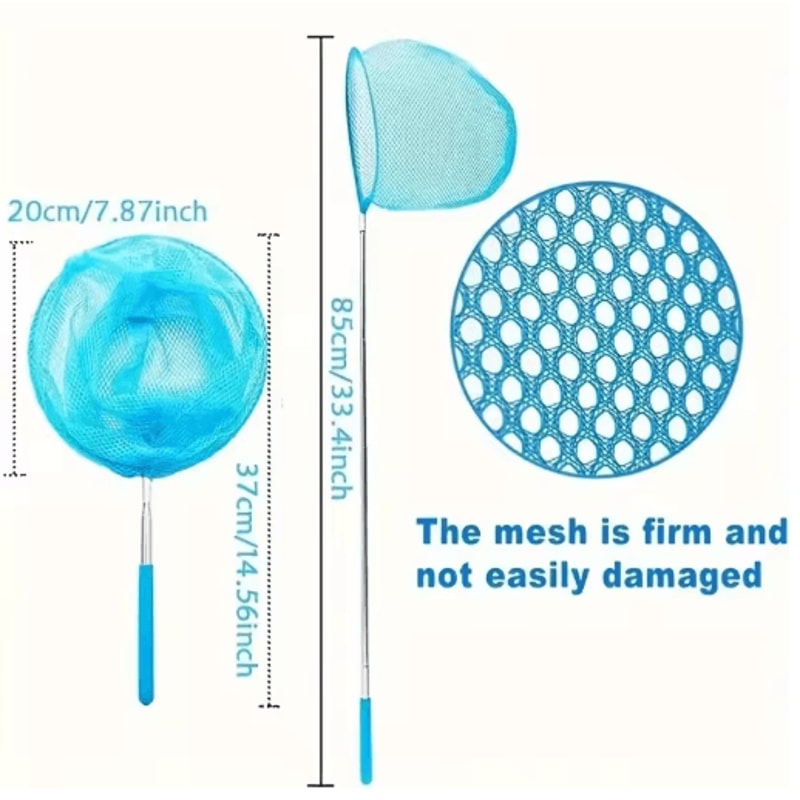 Stainless Steel Telescopic Fishing Dip Net Colorful Butterfly Net For Kids 4