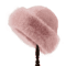Womens Winter Plush Bucket Hat Thickened Fluffy Mongolian Style Warm Cap For Skiing And Riding 1