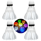4PCS LED Badminton Shuttlecocks Light Up Glow Badminton Birdies For Indoor And Outdoor Play 4