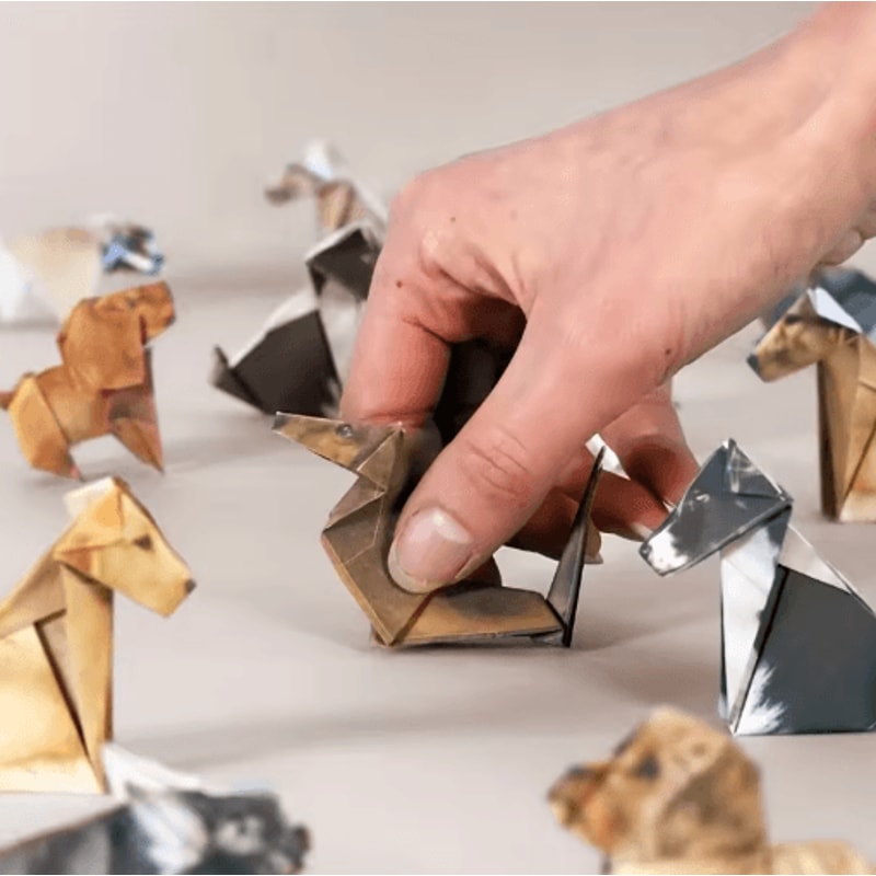 Paper Cats Origami Kit Fold Your Own Cute Cats DIY Paper Craft Set For Home Decor 3