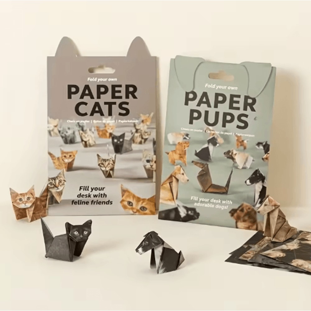 Paper Cats Origami Kit Fold Your Own Cute Cats DIY Paper Craft Set For Home Decor 4