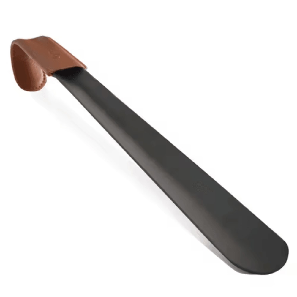 Extra Long Shoe Horn 42cm Stainless Steel Long Handled Shoehorn With Leather Strap 2