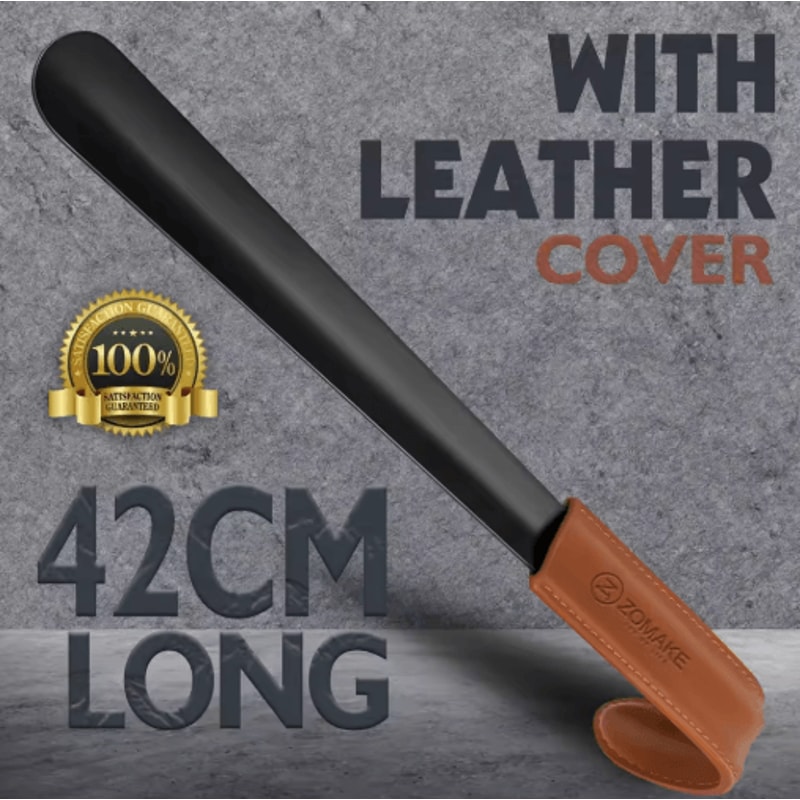 Extra Long Shoe Horn 42cm Stainless Steel Long Handled Shoehorn With Leather Strap 4
