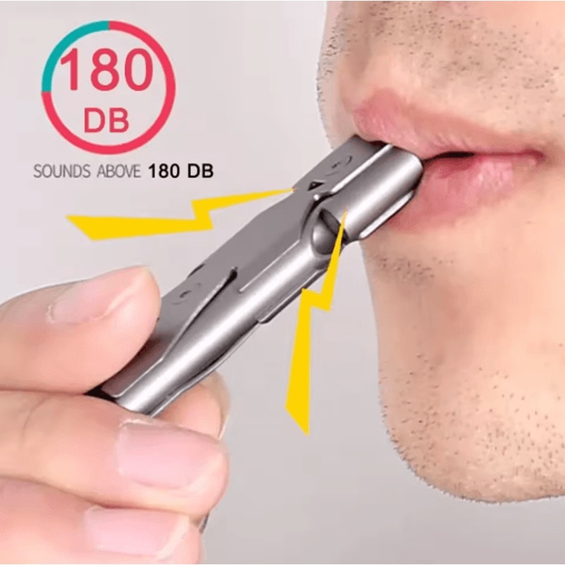 Double Pipe Whistle Pendant Keychain High Decibel Emergency Survival Whistle For Outdoor Use 6