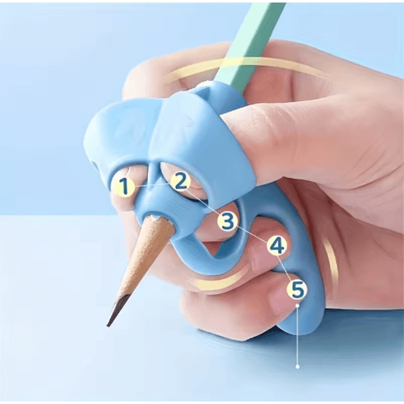 Silicone Pen Grip Correctors Soft Pencil Holders For Handwriting Practice And Posture Correction 0