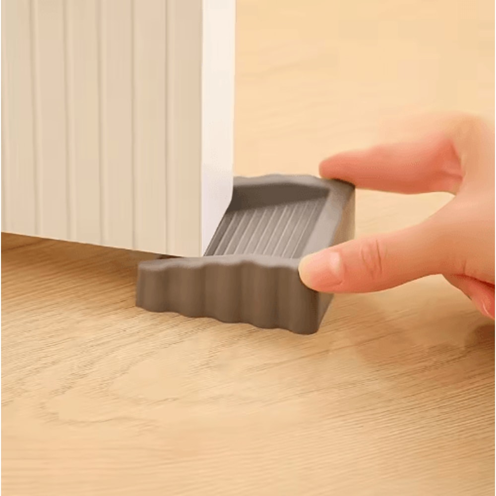 Creative Windproof Door Stopper Matte Plastic Door Wedge Safety Blocker 0