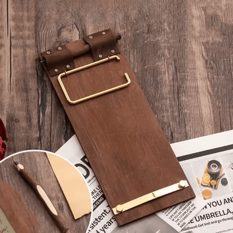 Vintage Rolling Pin Bulletin Board Hanger Durable Bamboo Poster And Display Holder 1PC 3