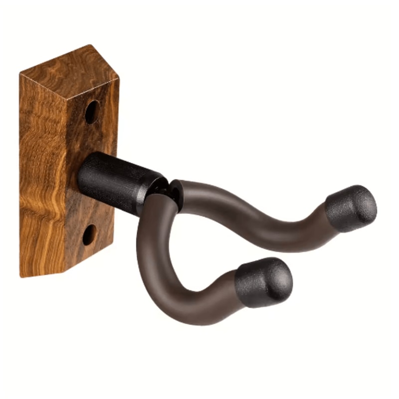 Zebra Wood Guitar Wall Mount Rotating Hook Guitar Hanger For All Guitar Sizes 1