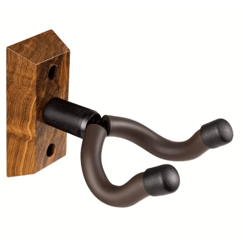 Zebra Wood Guitar Wall Mount Rotating Hook Guitar Hanger For All Guitar Sizes 4