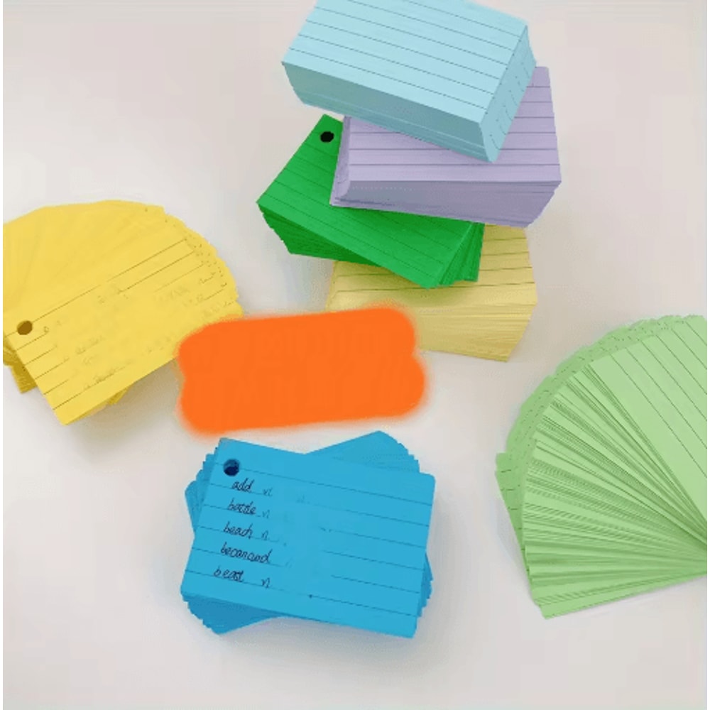 500 Sheet Lined Colored Index Cards With Rings Ruled Flashcards For Study And School Notes 2