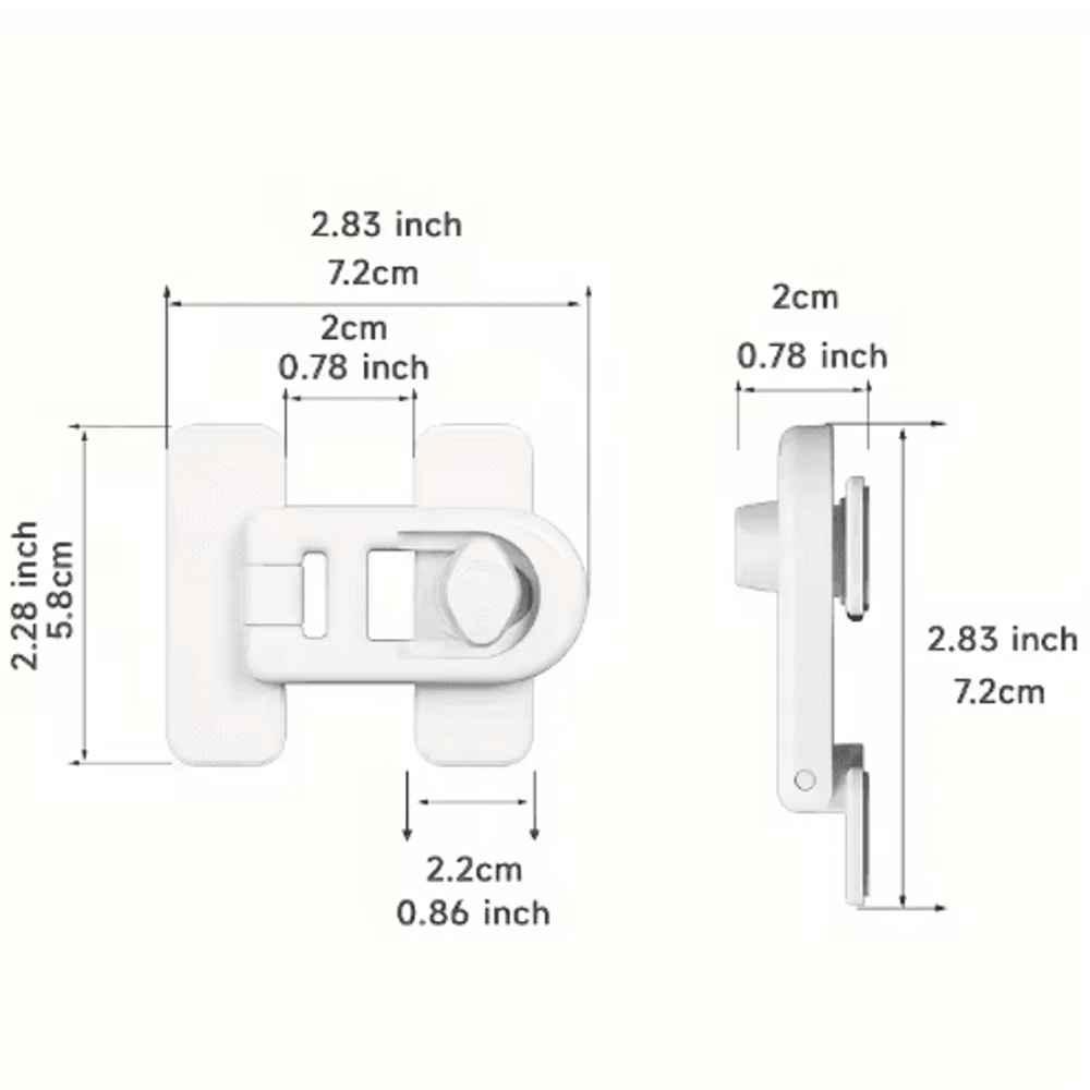 Easy Install Fridge And Freezer Door Lock No Drill Rotating Safety Lock For Home Use 5