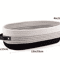 Elegant Oval Cotton Rope Storage Basket With Leather Handle Bathroom And Home Organizer 7