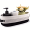 Elegant Oval Cotton Rope Storage Basket With Leather Handle Bathroom And Home Organizer 0
