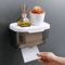 Space Saving Wall Mounted Toilet Paper Holder Adhesive Tissue Dispenser With Storage Box 7