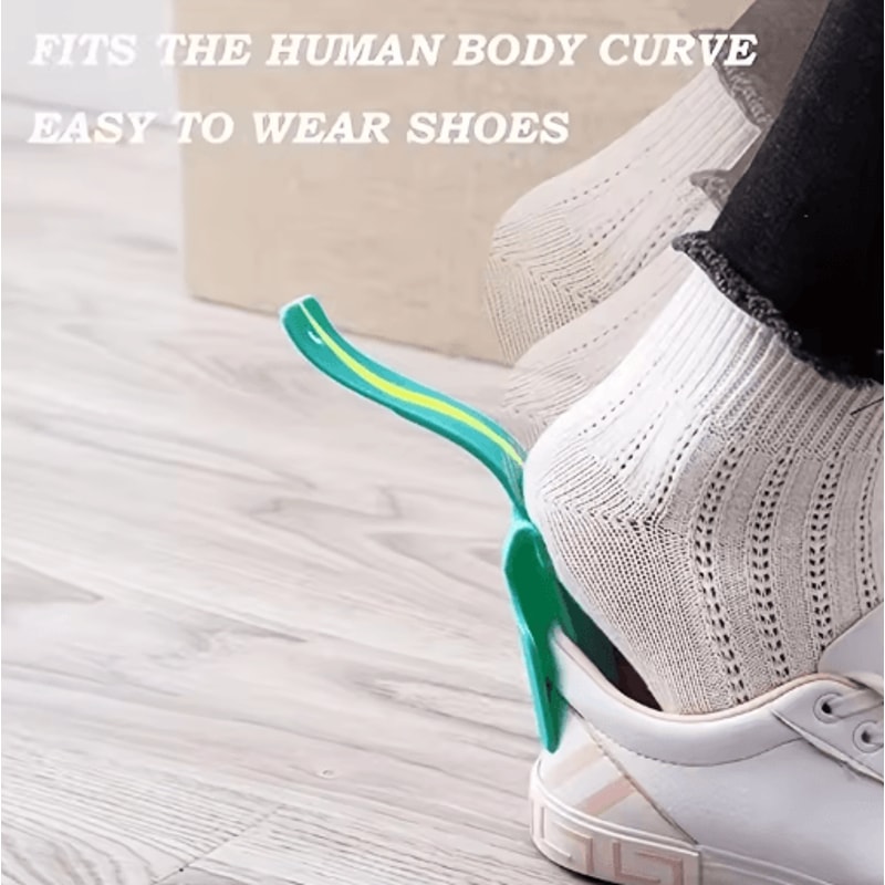 2 Piece Long Handled Shoe Horn Set Easy Shoe Lifting Helper For Seniors And Mobility Support 6