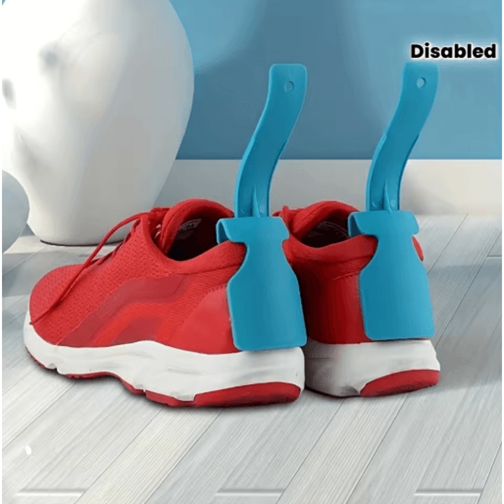 2 Piece Long Handled Shoe Horn Set Easy Shoe Lifting Helper For Seniors And Mobility Support 0