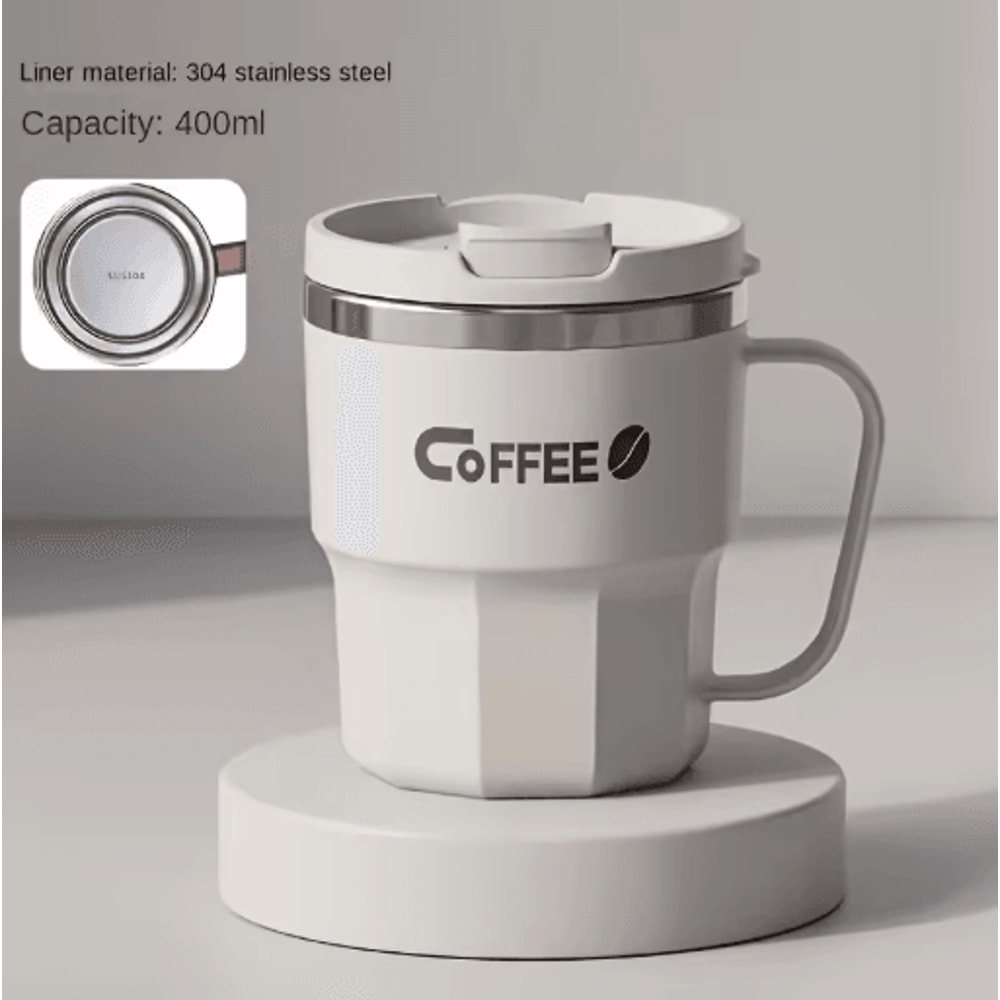 Insulated Stainless Steel Cup 304 Steel Anti Drop Mug With Lid For Home Office And Dorm 1