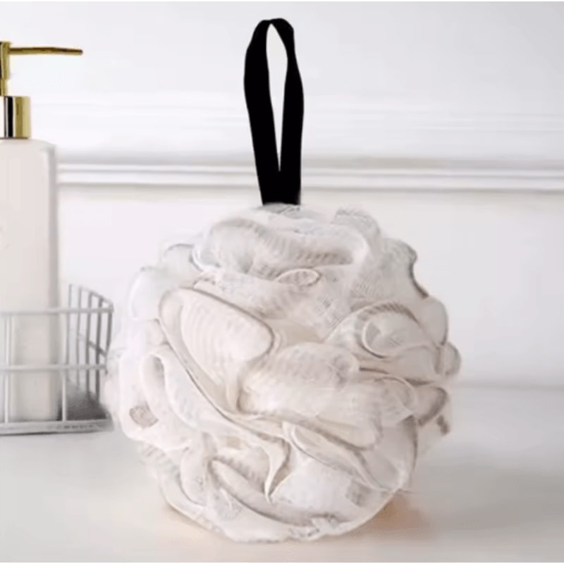 Luxurious Bath Sponge Shower Ball Super Soft Exfoliating Loofah With Hanging Loop 2
