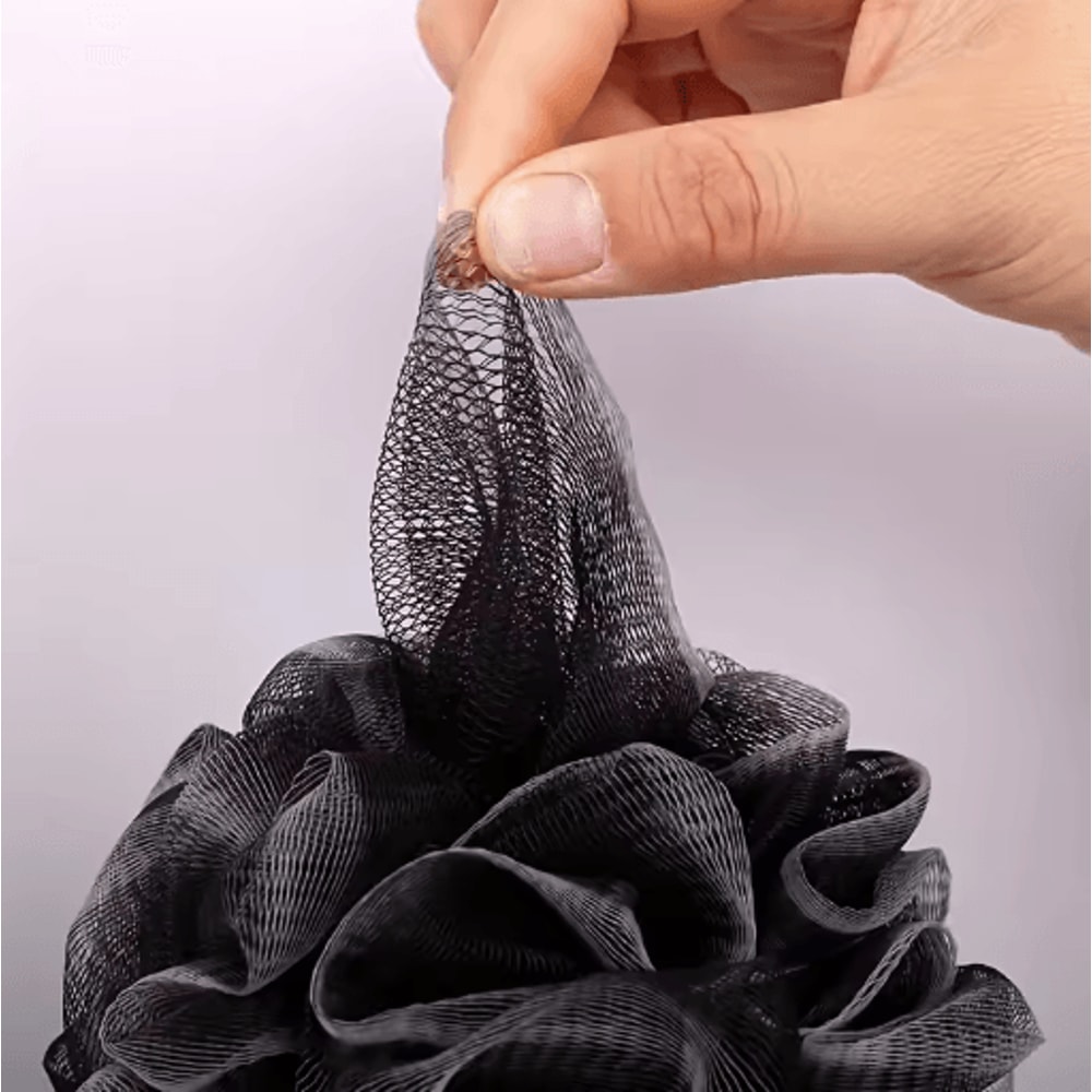 Luxurious Bath Sponge Shower Ball Super Soft Exfoliating Loofah With Hanging Loop 4