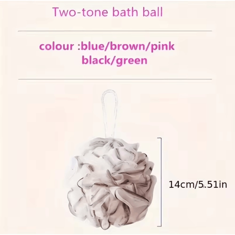 Luxurious Bath Sponge Shower Ball Super Soft Exfoliating Loofah With Hanging Loop 5